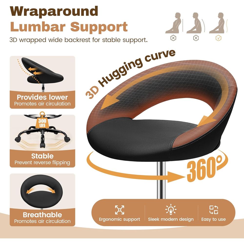 Adjustable Swivel Bar Stools w - Home Kitchen & Bathroom avaliação e preço