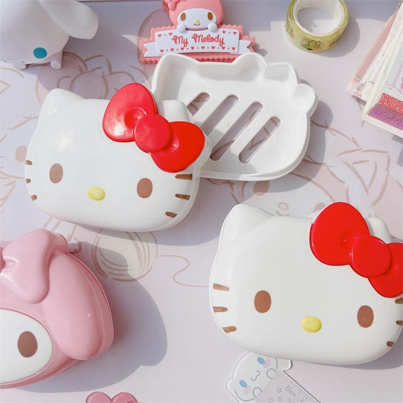 New Kawaii Sanrio Soap Box Cut - Home Bathroom Sink avaliação e preço
