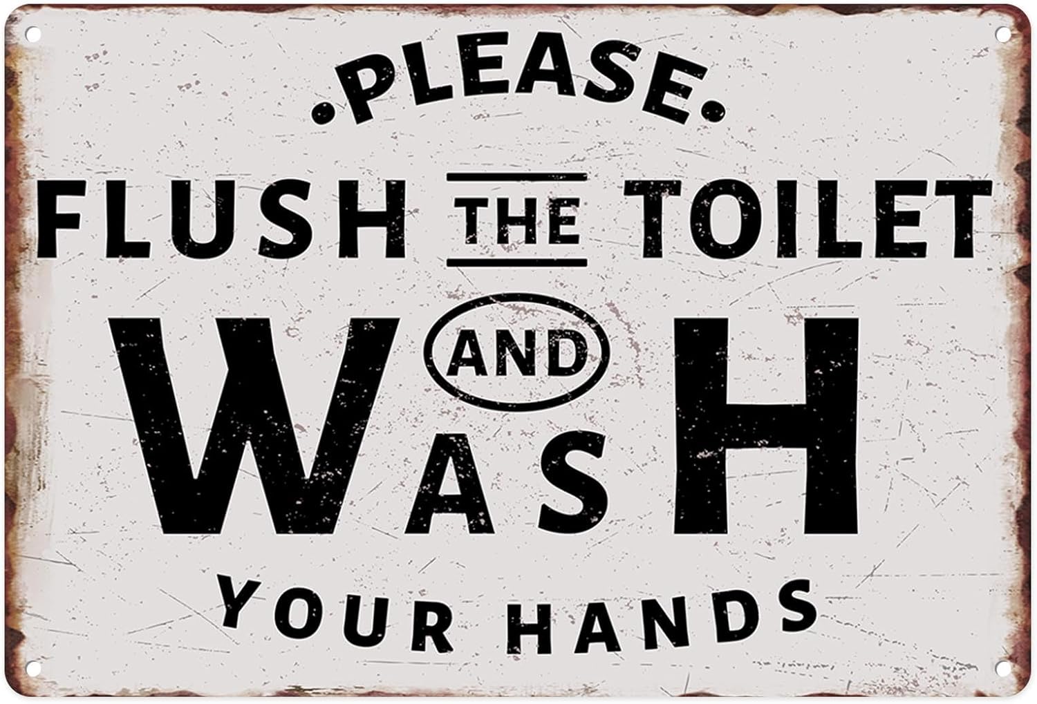 1n,Sanwarm Metal Sign , Please - Home Bathroom Wall Art avaliação e preço