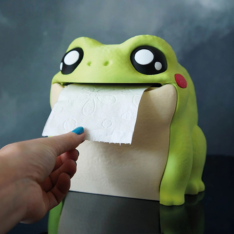 Funny Frog Tissue Box Portable - Home Bathroom Paper Towel Holder avaliação e preço