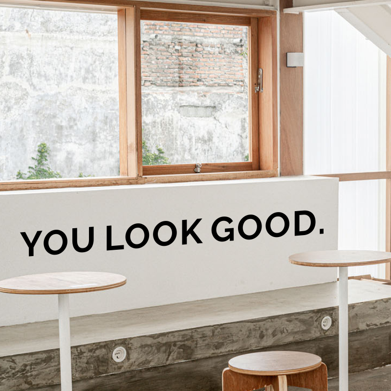 You Look Good Mirror Wall Stic - Home Goods Bathroom Mirrors avaliação e preço
