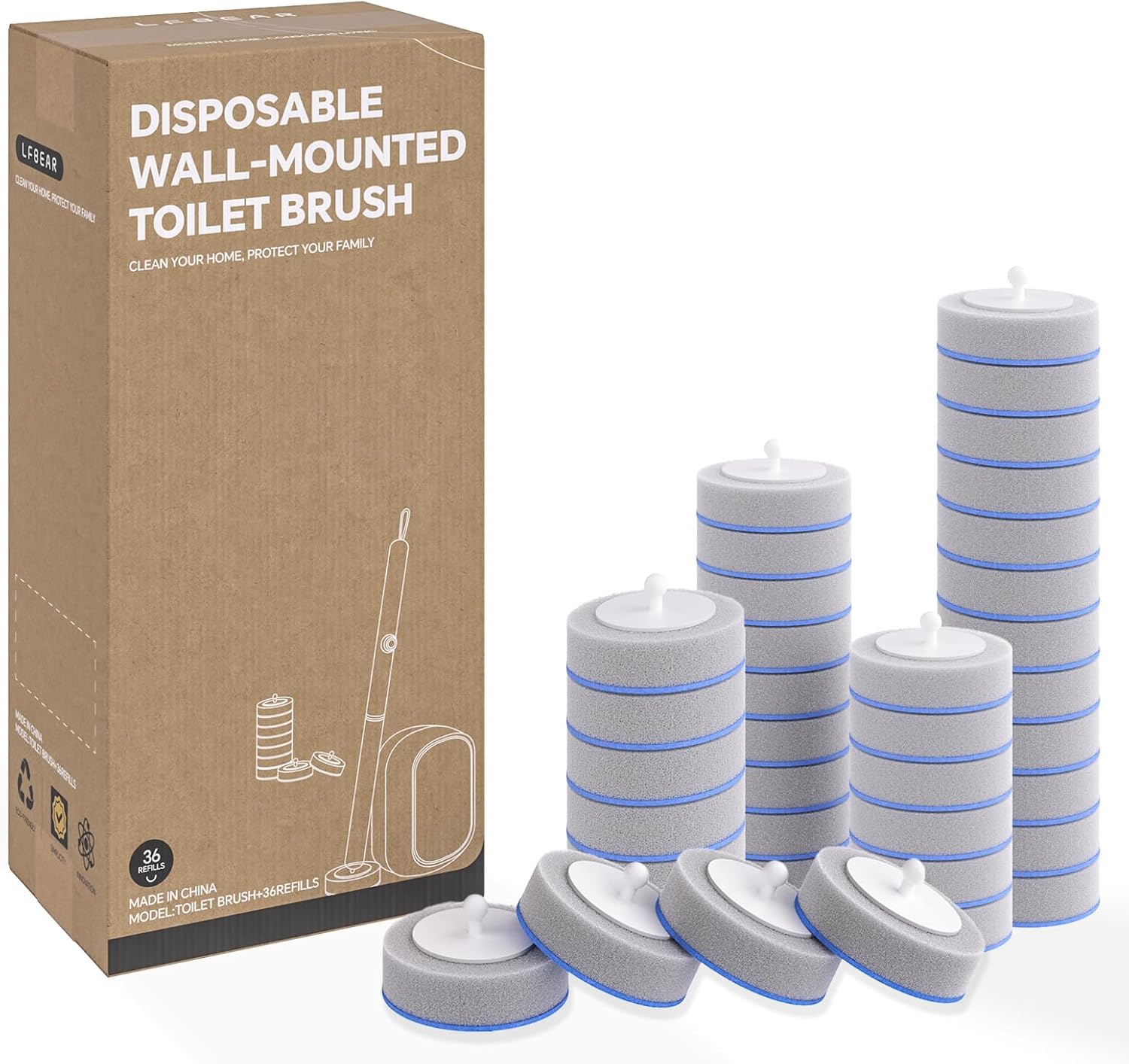 Disposable Toilet Brush Wand w - Toilet Brush Holder avaliação e preço