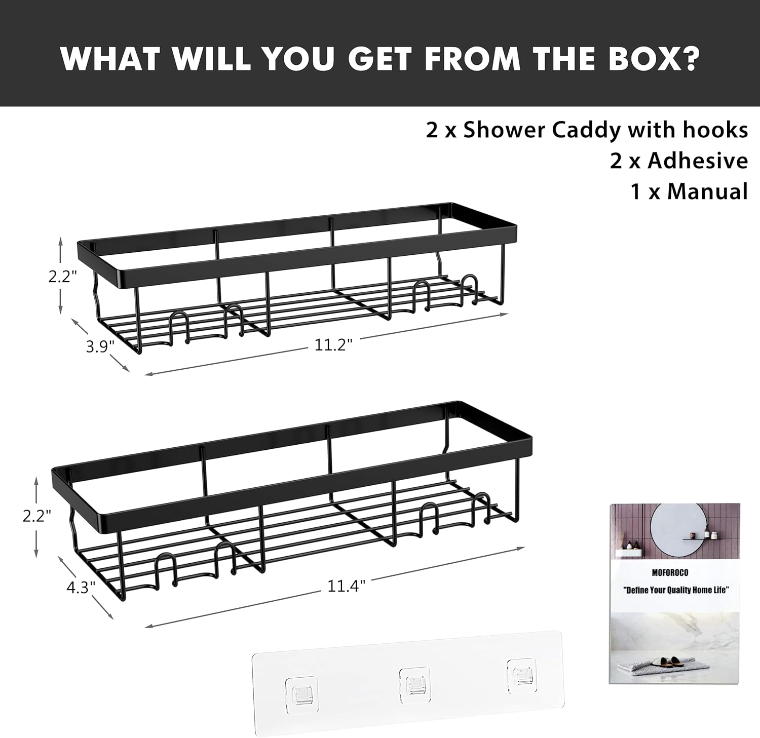 Moforoco Shower Caddy Shelf Or - Home Essentials Bathroom Organizer avaliação e preço