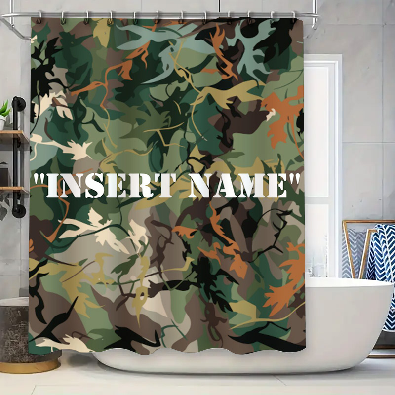 Personalized Camouflage Print  - Home Bathroom Name avaliação e preço