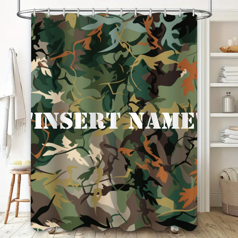 Personalized Camouflage Print  - Home Bathroom Name avaliação e preço