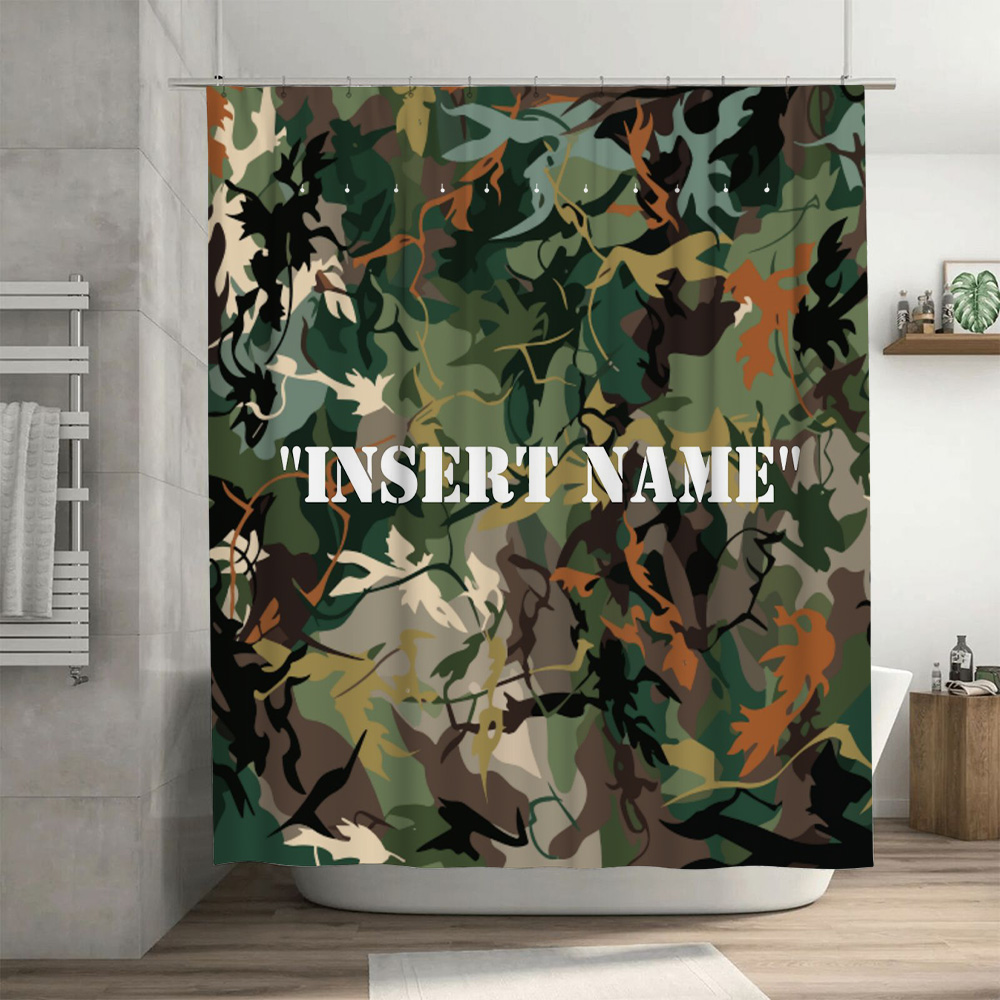 Personalized Camouflage Print  - Home Bathroom Name avaliação e preço