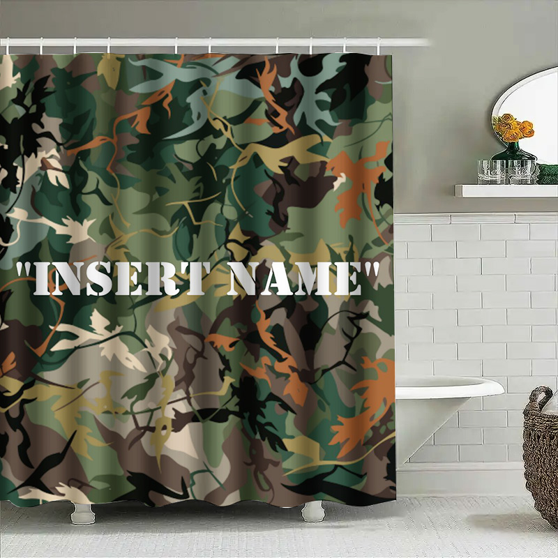 Personalized Camouflage Print  - Home Bathroom Name avaliação e preço