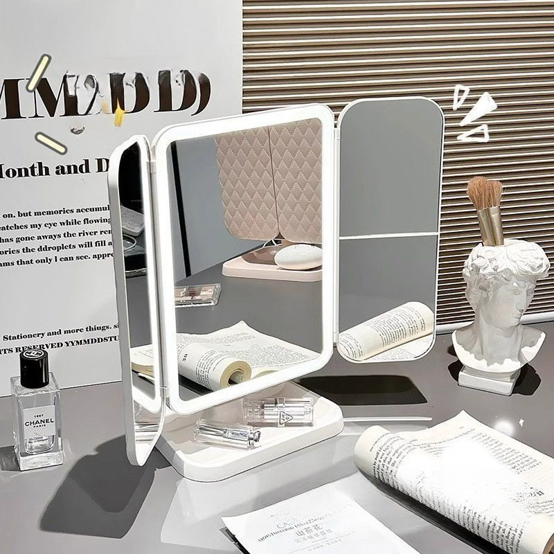 Dual Door 3-Fold Makeup Mirror - Home Goods Bathroom Mirrors avaliação e preço