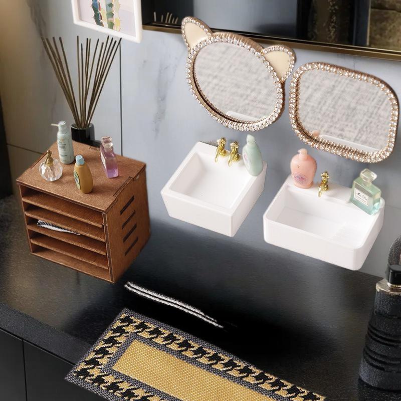 1/12 Home Accessories Dollhous - Home Bathroom Wash Basin avaliação e preço