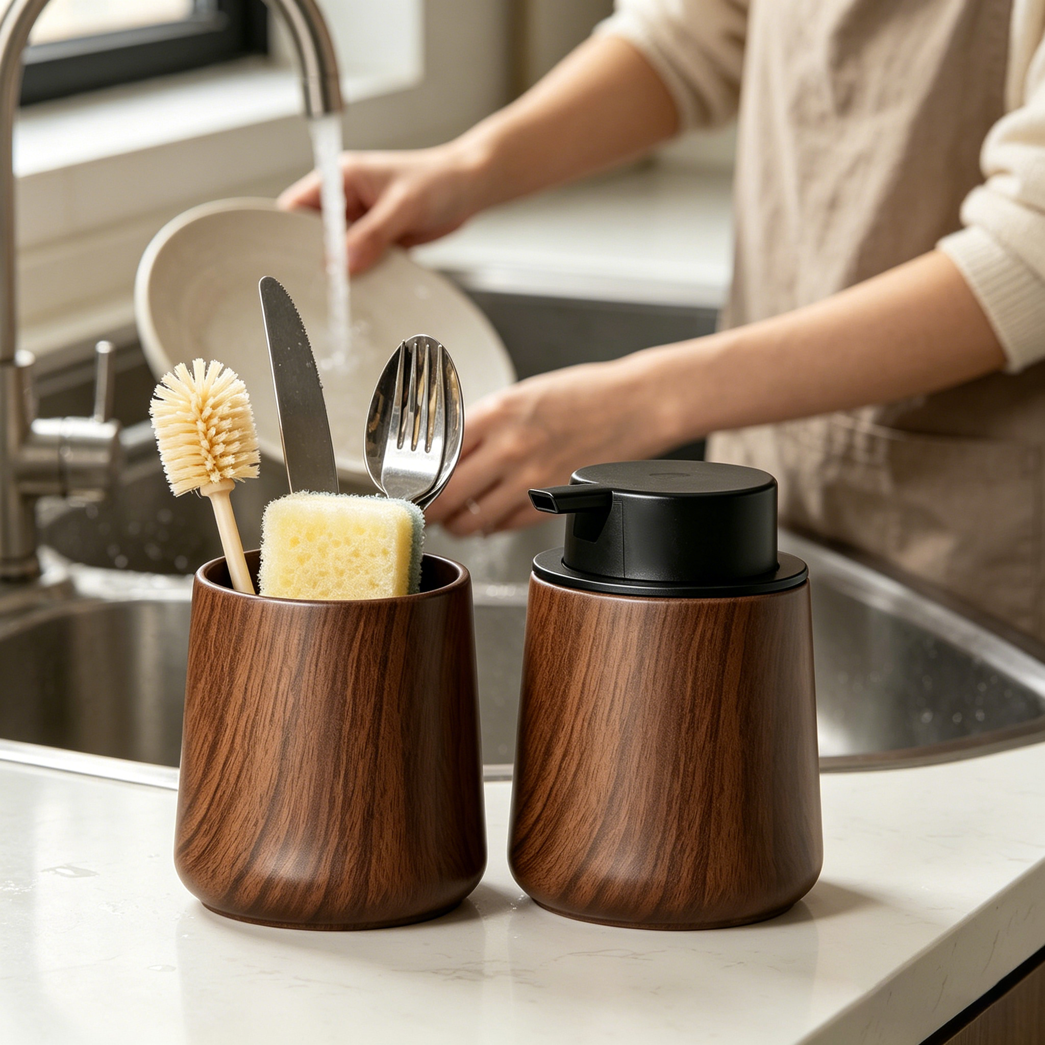 Elegant Hand Soap Dispenser an - Home Essentials Bathroom Organizer avaliação e preço
