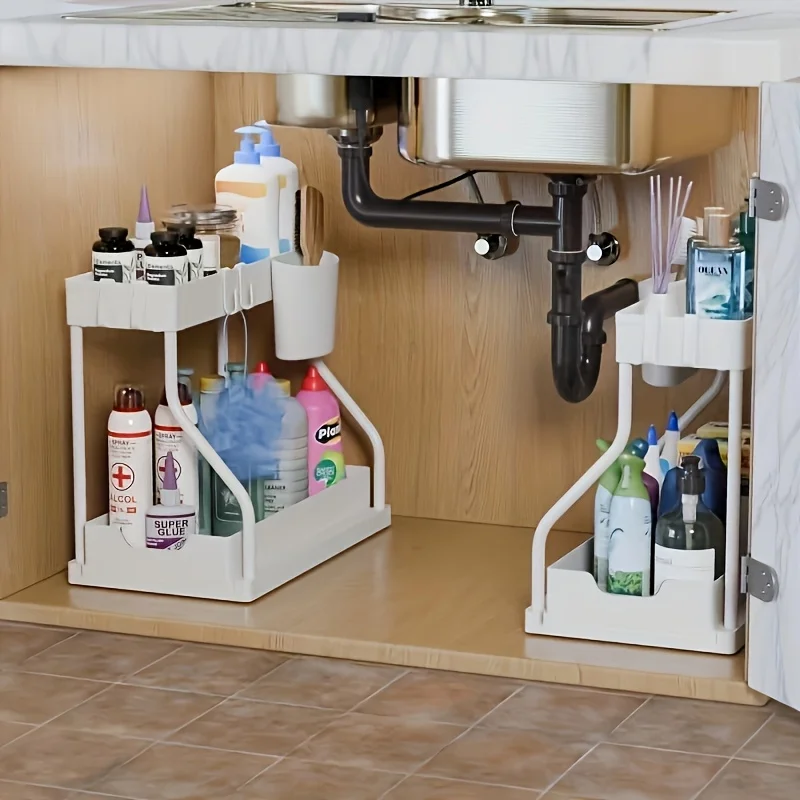 Under Sink Organizer Pull Out  - Home Essentials Bathroom Organizer avaliação e preço