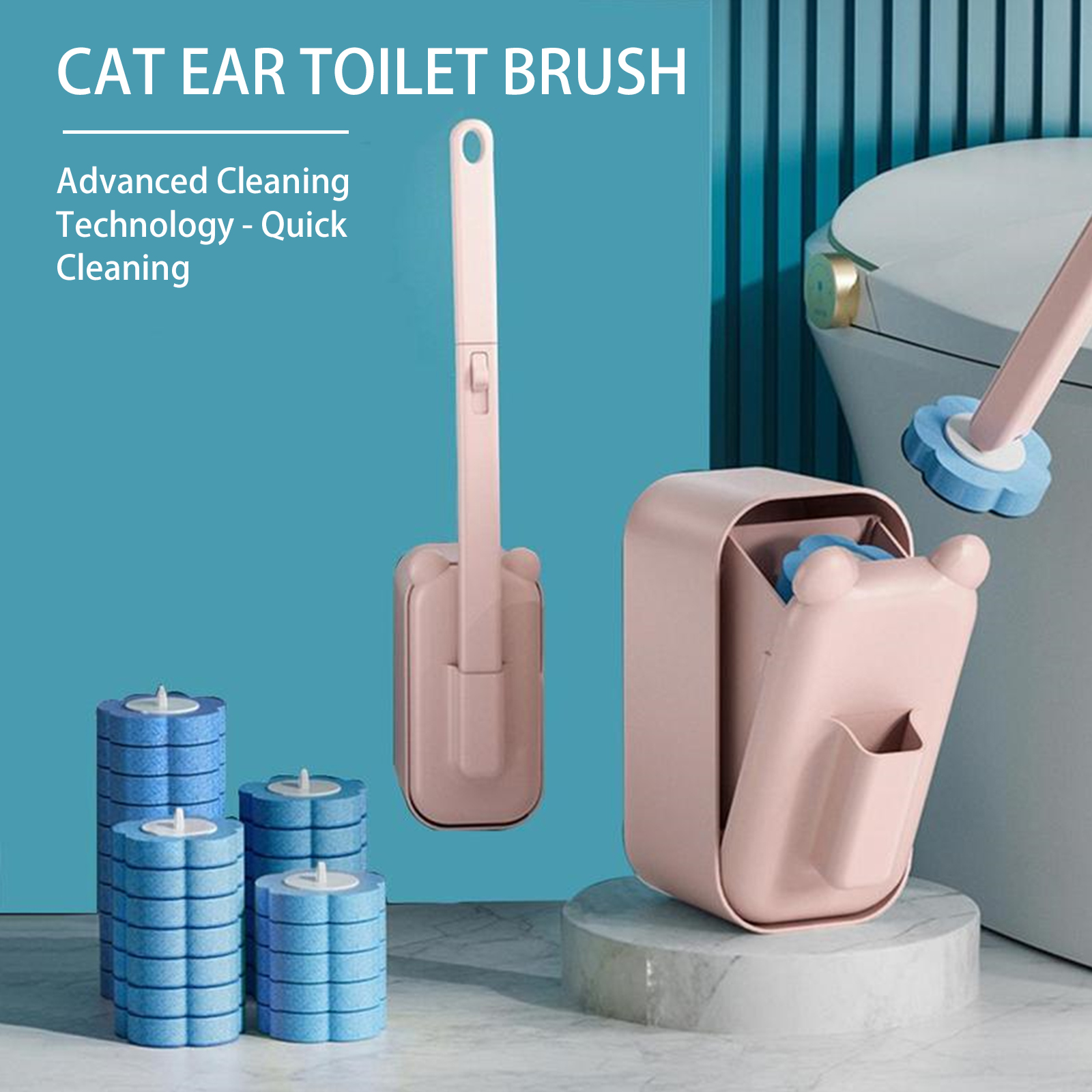 Cleaning Brush Set with 36 Ref - Toilet Brush Holder avaliação e preço